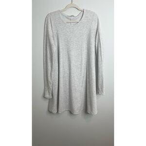 Women’s Three Bird Nest Gray Long Sleeve Tunic Dress Top L